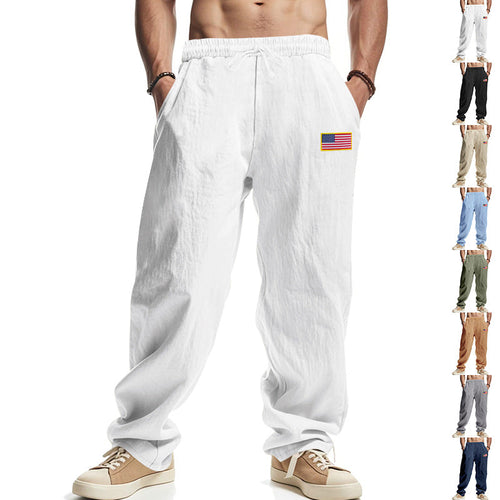 Herren lockere Freizeit-Hose mit elastischem Bund und seitlichen Taschen Drune