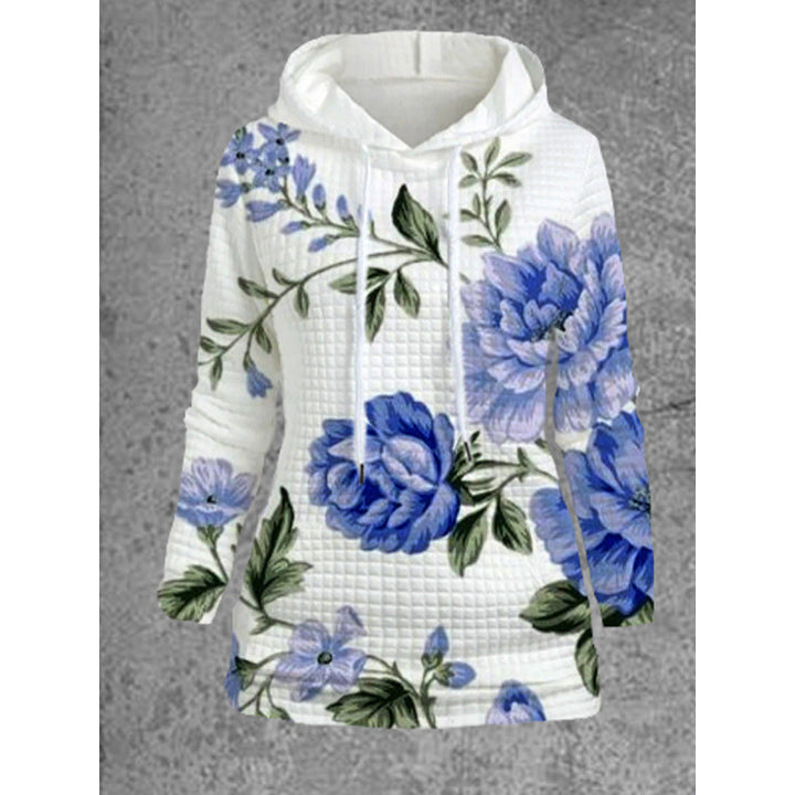 Damen Modischer Kapuzenpullover im Karodesign Drune