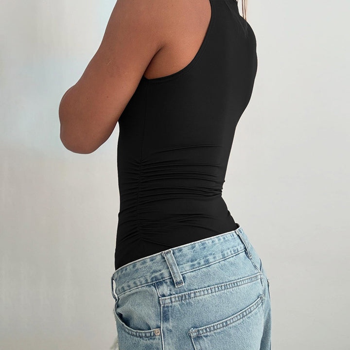 Damen figurbetontes Body mit gerafftem Design Drune