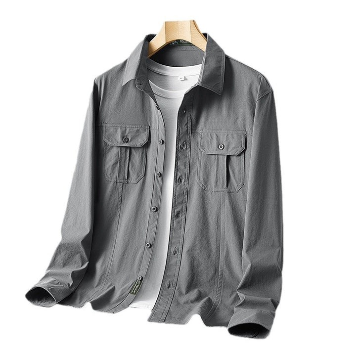Herren Outdoor-Hemd mit Brustklappen, Ripstop-Gewebe und Regular-Fit Drune