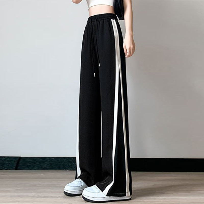 Damen Bequeme Sporthose mit seitlichen Streifen Drune