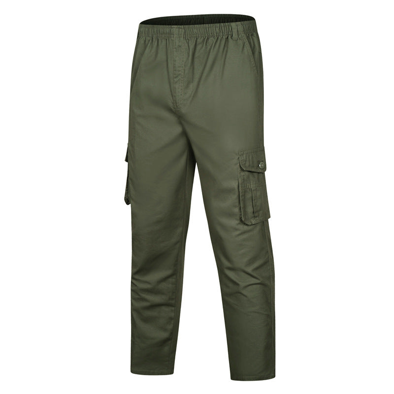 Herren locker sitzende Cargo‑Hose mit elastischem Bund und Mehrfach‑Taschen Drune