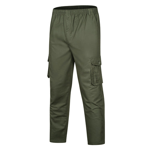 Herren locker sitzende Cargo‑Hose mit elastischem Bund und Mehrfach‑Taschen Drune
