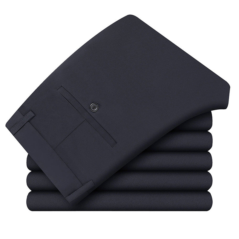 Herren Businesshose Slim‑Fit mit Bügelfalte und verdeckten Gesäßtaschen Drune