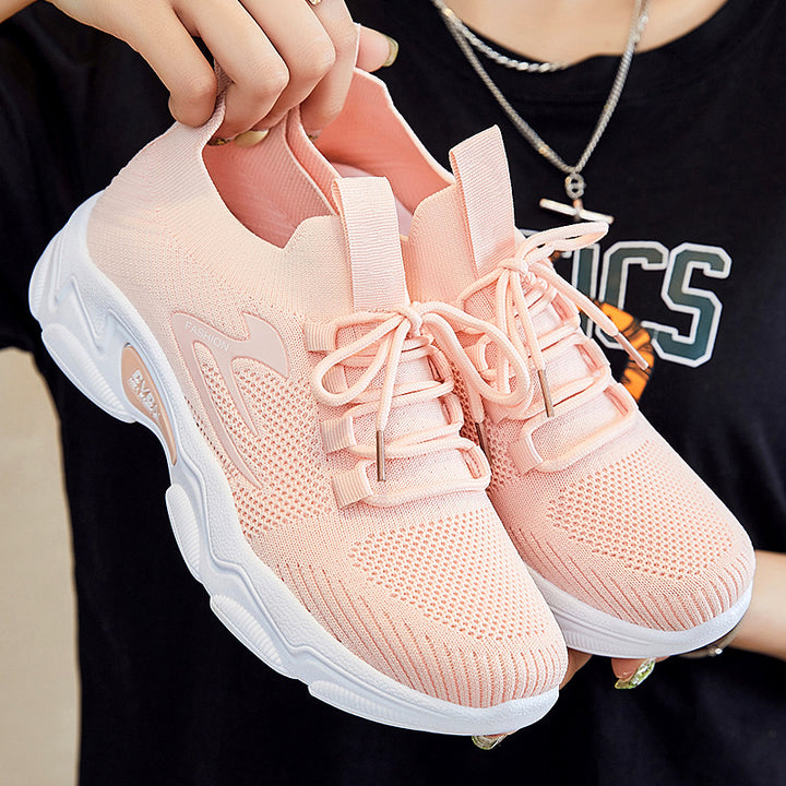 Damen nan minimalistischer Strick-Sockensneaker mit strukturiertem 3D-Obermaterial, anatomischem Memory-Fußbett und profiliertem EVA-Plateau Drune