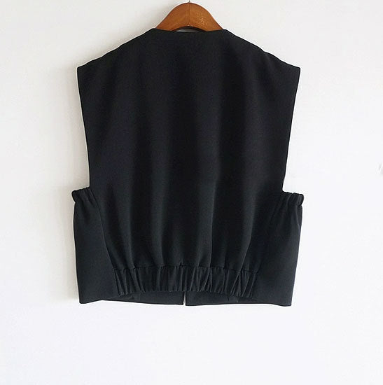 Damen Modische ärmellose Weste mit Knopfdetails Drune