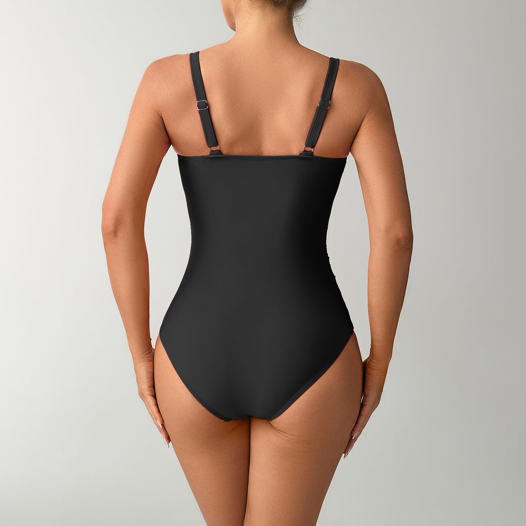 Damen Einteiler Badeanzug mit eleganten Schmuckdetails Drune