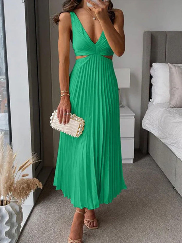 Damen Elegant gefaltetes Abendkleid Drune
