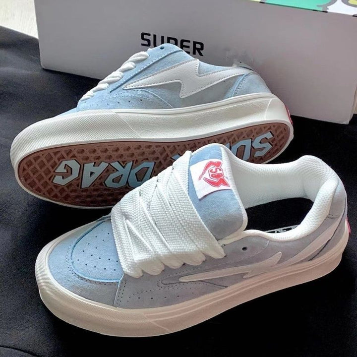 Damen Sportliche Sneaker mit hochwertiger Wildleder- und Mesh-Kombination Drune
