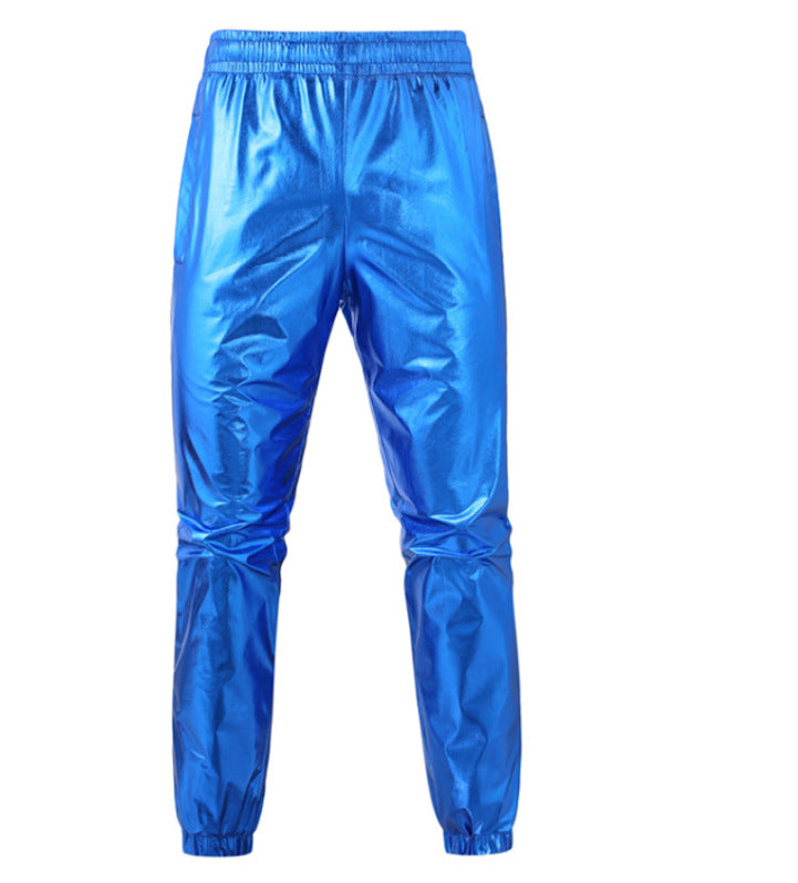 Herren nan Bomberjacke mit durchgehendem Reißverschluss, reflektierendem Metallic-Finish und elastischen Bündchen Drune