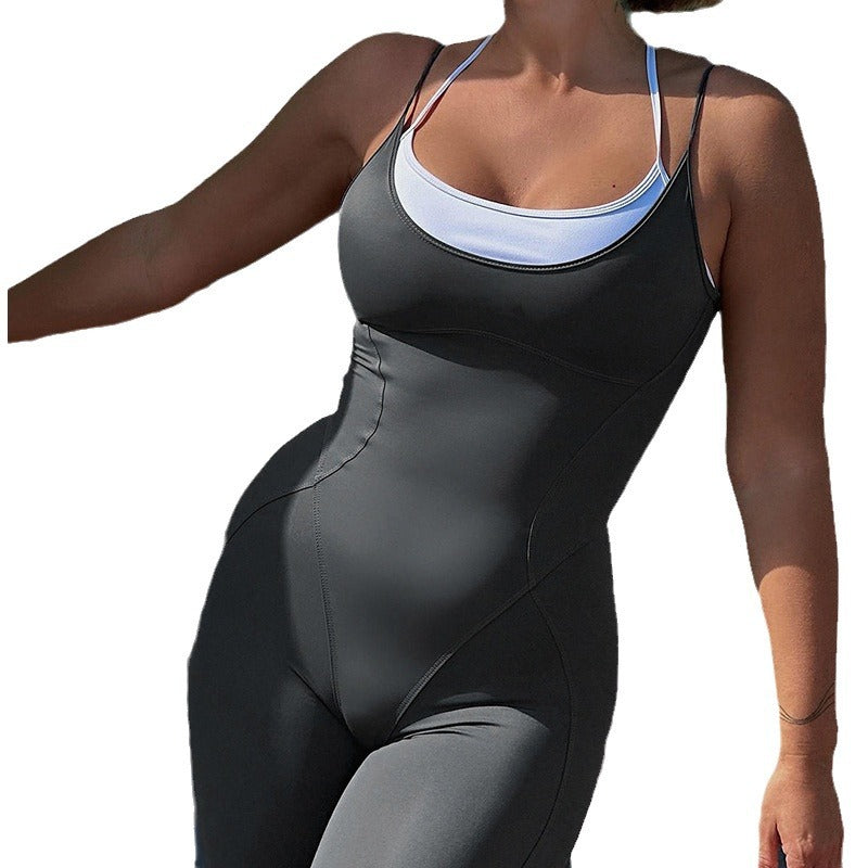 Damen Jumpsuit mit verstellbaren Trägern und flared Beinen Drune