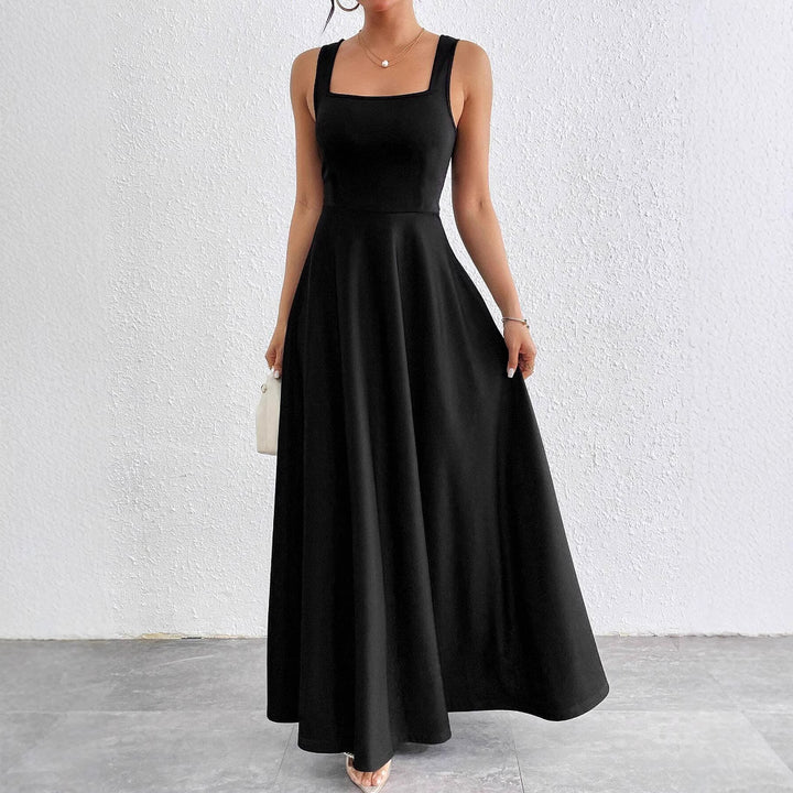 Damen Maxikleid mit weichem Schnitt und quadratischem Ausschnitt Drune