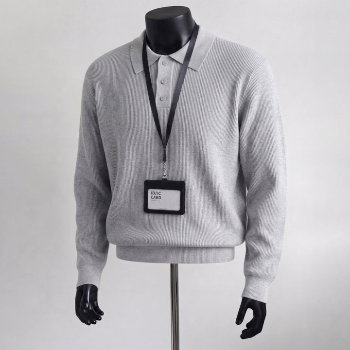 Herren Urbaner Pullover mit Kragen Drune