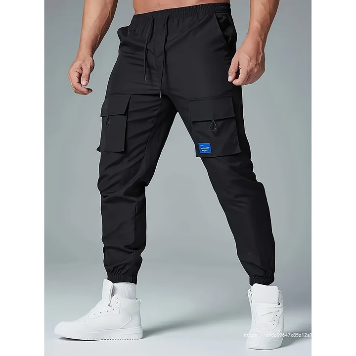Herren Tapered Cargojogger mit elastischem Bund, Tunnelzug & Mehrfachtaschen Drune