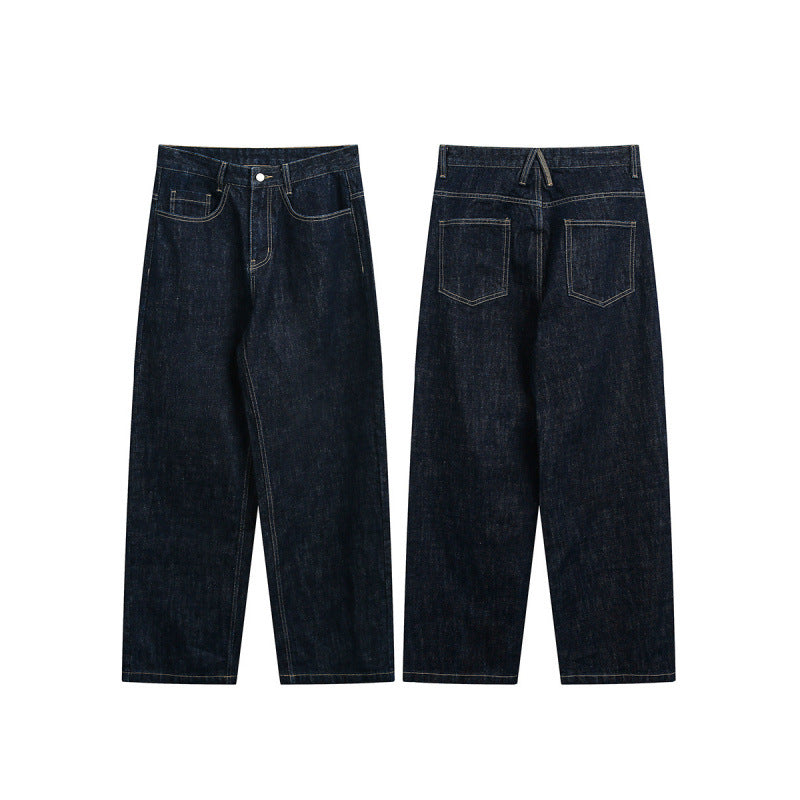 Damen High‑Waist Straight‑Leg Raw‑Denimjeans mit Relaxed‑Fit und Five‑Pocket‑Design Drune