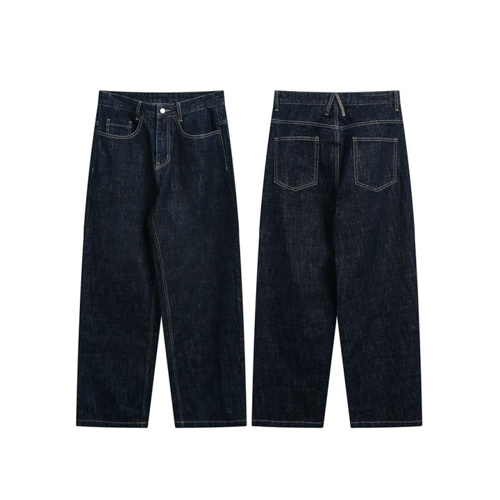 Damen High‑Waist Straight‑Leg Raw‑Denimjeans mit Relaxed‑Fit und Five‑Pocket‑Design Drune