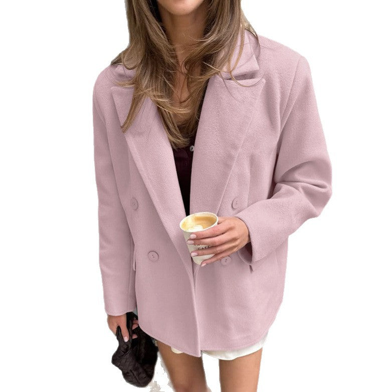 Damen elegante und kuschelige Blazerjacke Drune