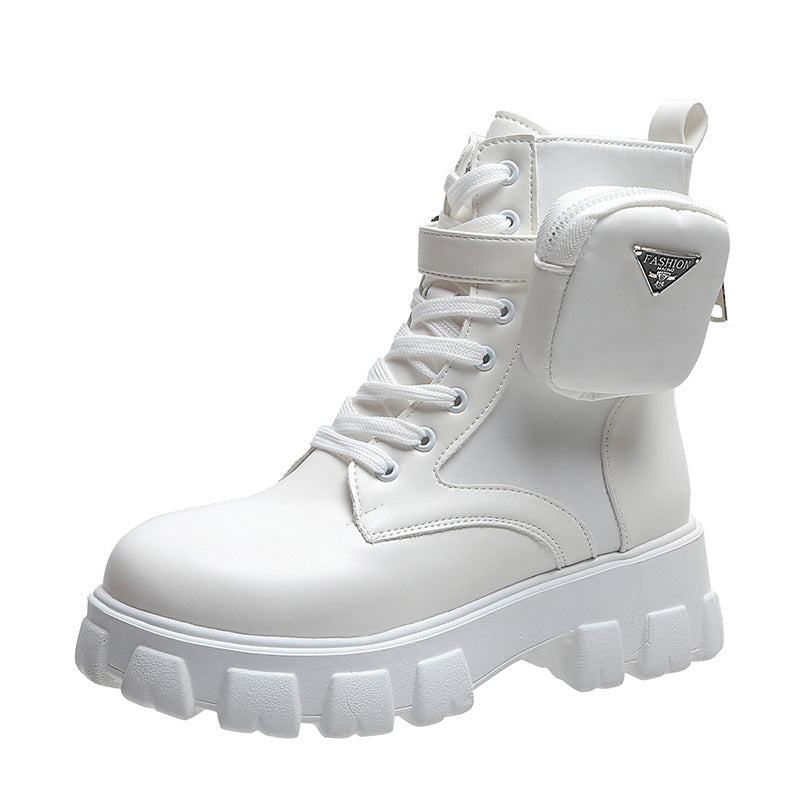 Damen Chunky Boots mit praktischem Seitentaschen-Design Drune
