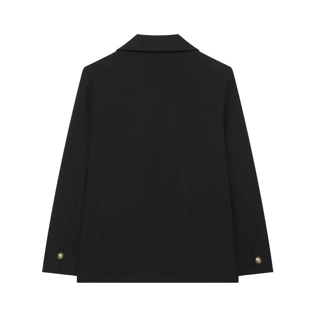Damen Doppelreihiger Blazer mit goldenen Zierknöpfen Drune