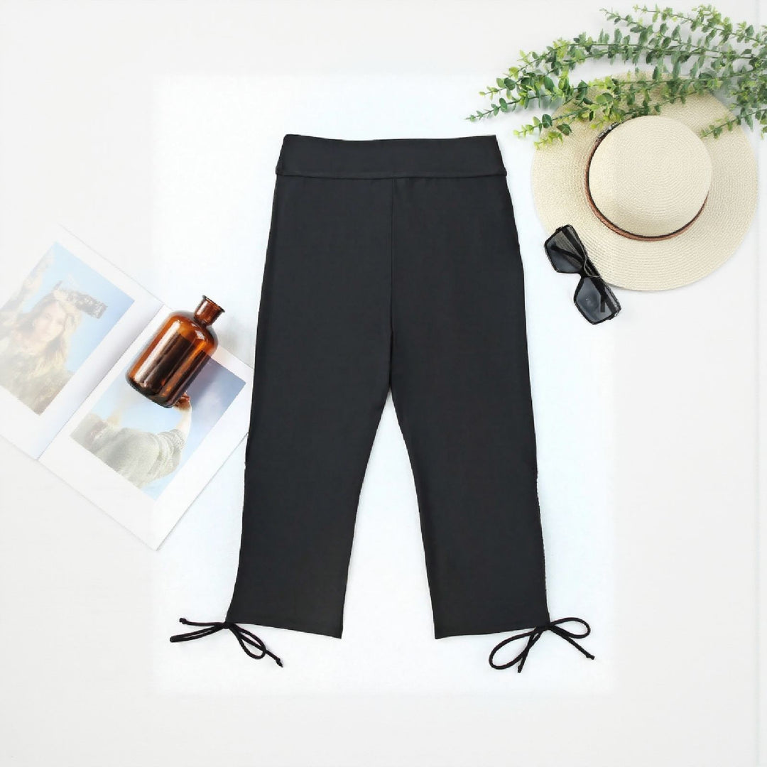 Damen Praktische Kapri-Hosen mit Schnürdetails Drune