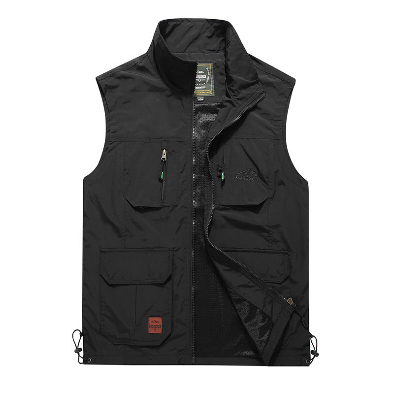 Herren Outdoor‑Utility‑Weste mit multifunktionalen Taschen und atmungsaktivem Meshfutter Drune