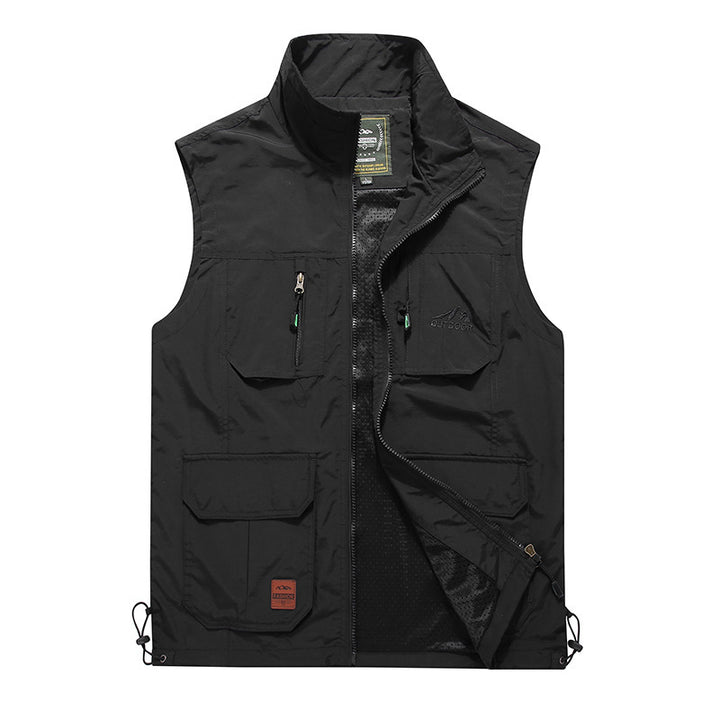 Herren Outdoor‑Utility‑Weste mit multifunktionalen Taschen und atmungsaktivem Meshfutter Drune