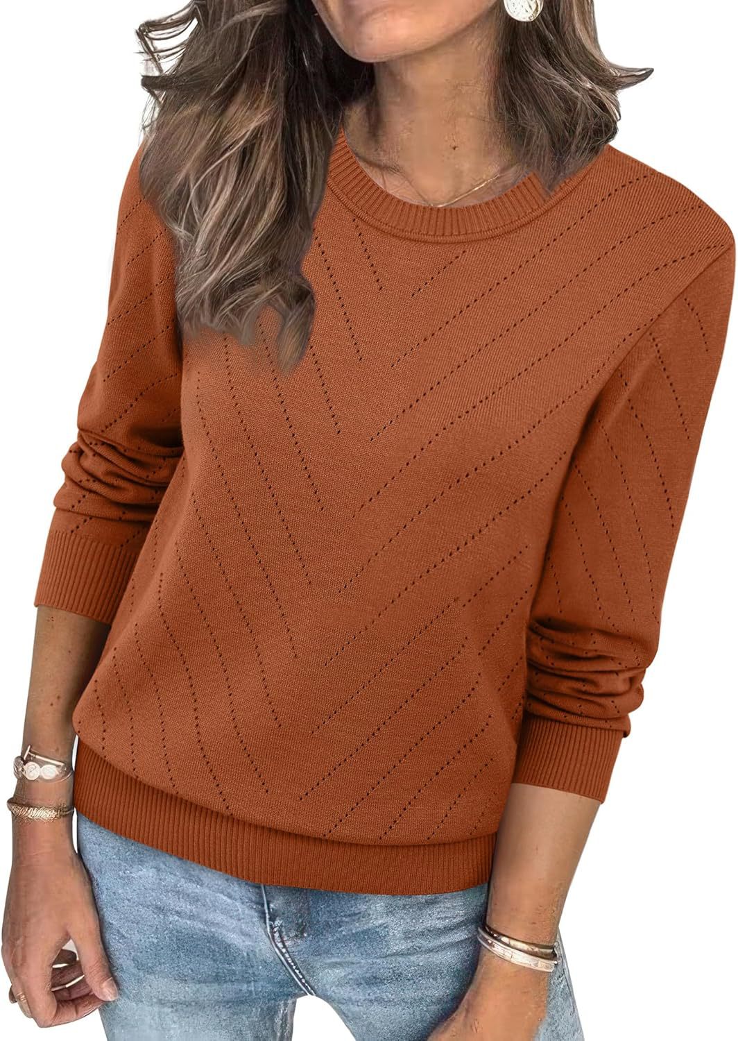 Damen eleganter gestreifter Pullover Drune