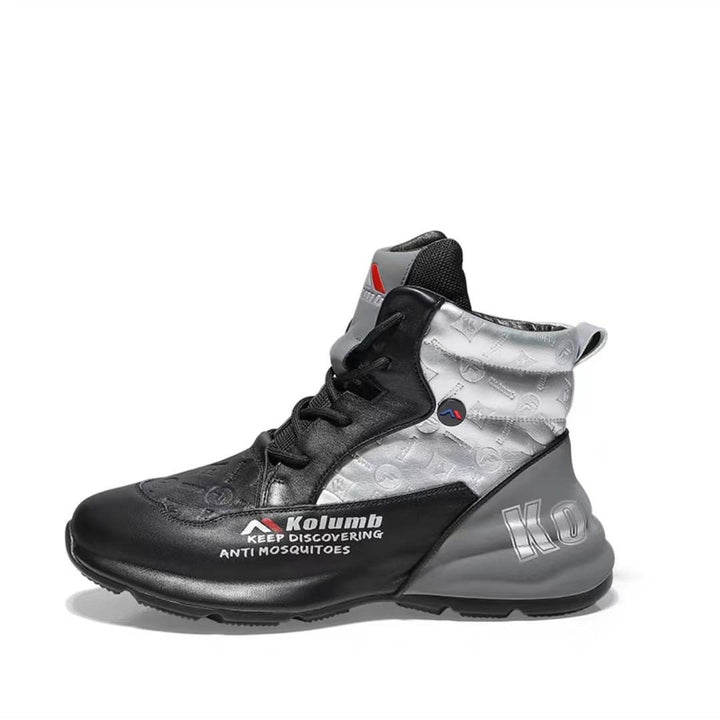 Herren High-Top Performance Sneaker aus atmungsaktivem Kunstleder mit stoßdämpfender Laufsohle Drune