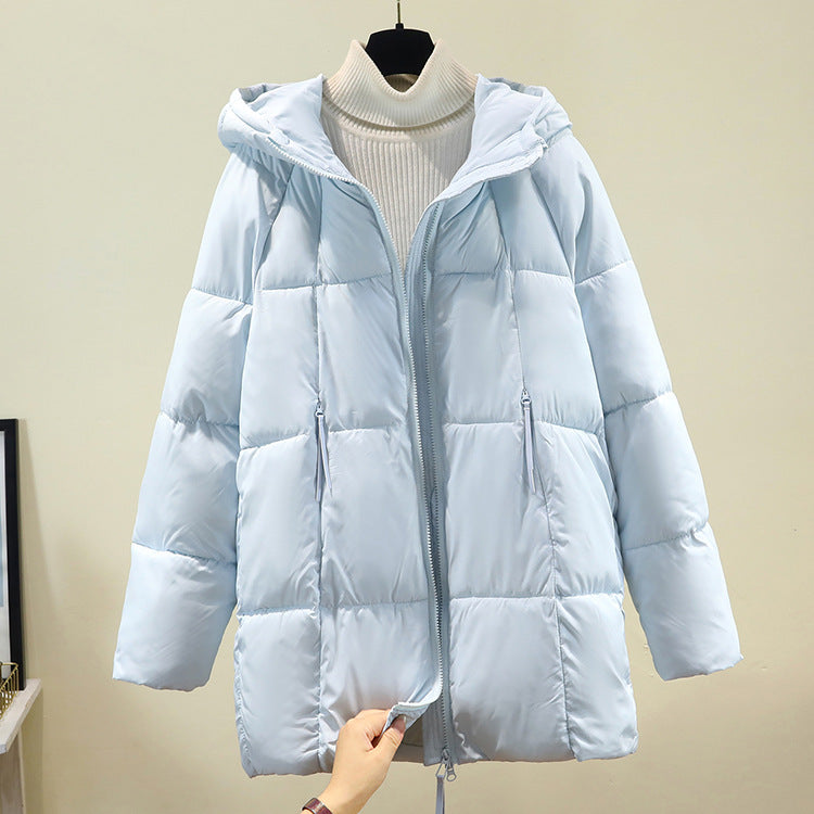 Damen Komfortable und stylische Pufferjacke mit Kapuze und praktischen Reißverschlusstaschen Drune