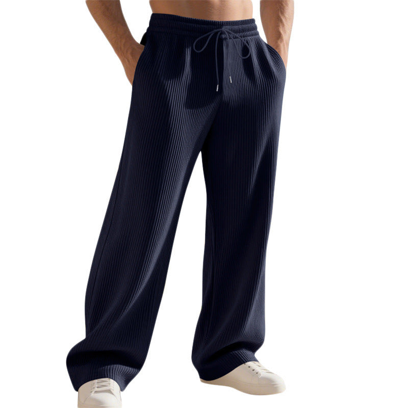Herren Relaxed-Fit Strick-Jogginghose mit feiner Rippstruktur Drune