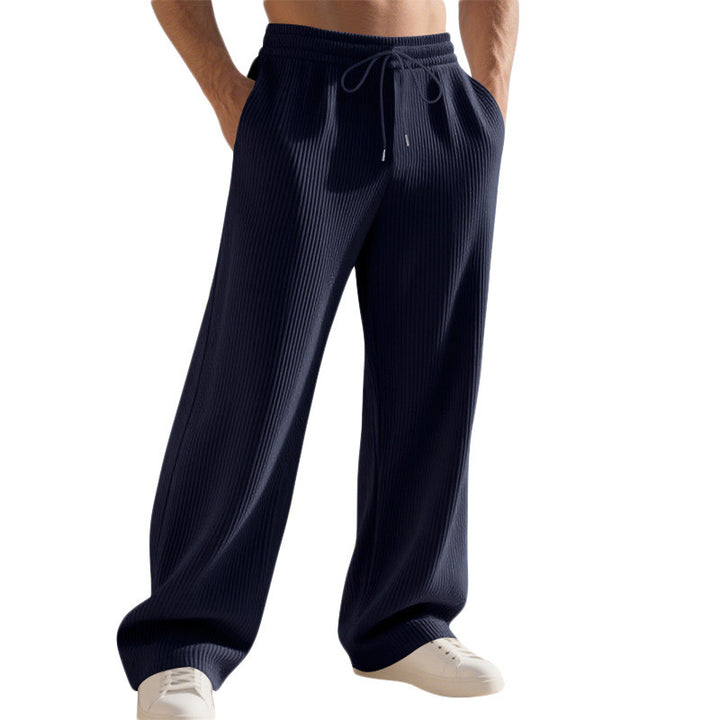 Herren Relaxed-Fit Strick-Jogginghose mit feiner Rippstruktur Drune