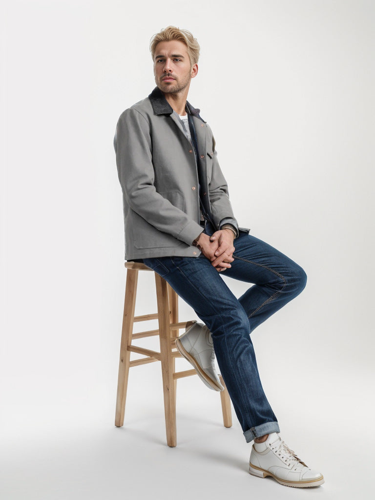 Herren trendige Jeansjacke Drune