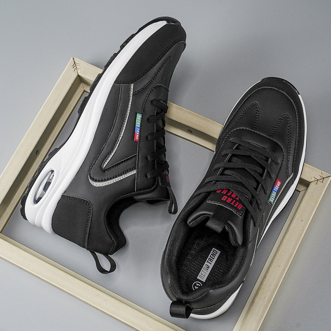 Herren atmungsaktive Freizeit-Plateau-Sneaker mit Luftkammersohle und gepolstertem Komfortfußbett Drune