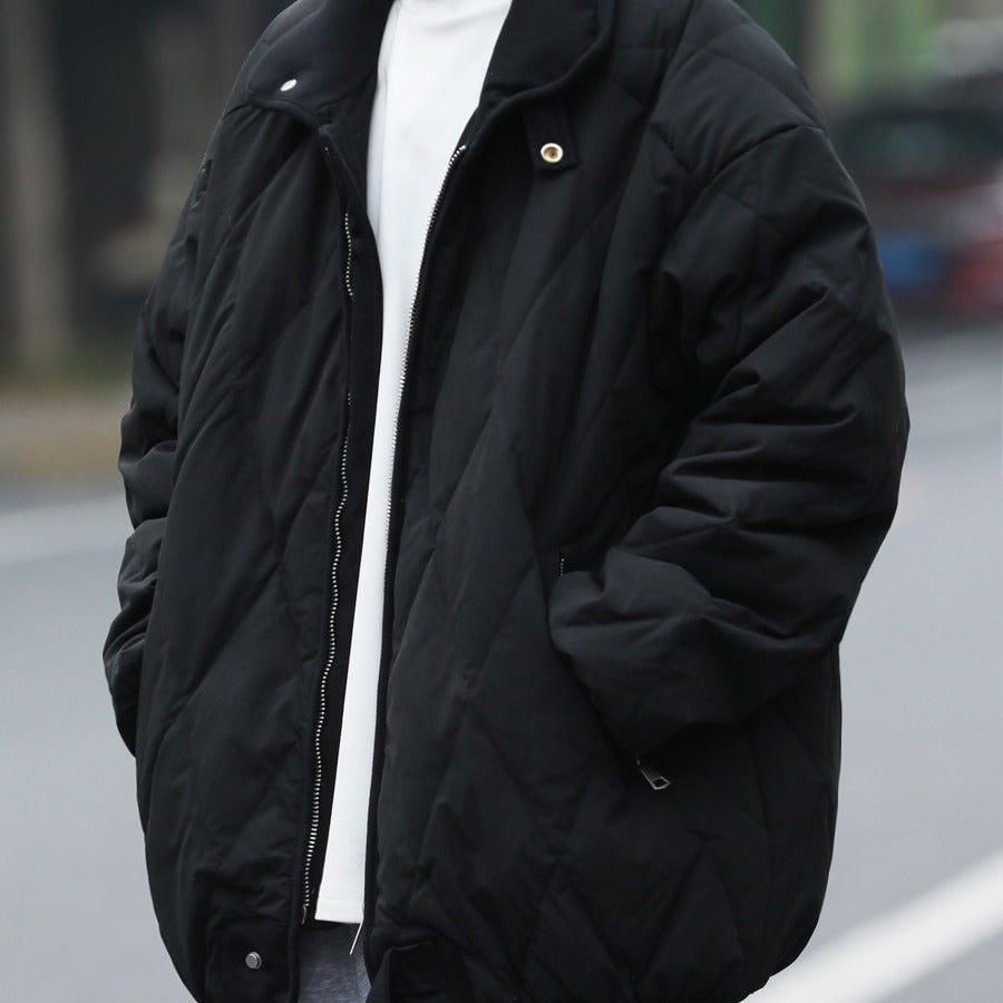 Damen gesteppte Winterjacke mit hohem Kragen und praktischen Taschen Drune