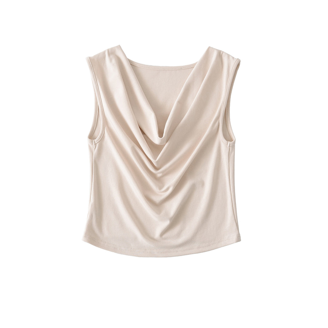 Damen Top mit elegantem Wasserfall-Ausschnitt und weich fließendem Material Drune
