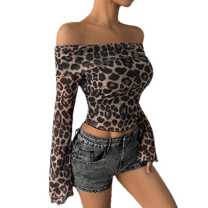 Damen Off-Shoulder Langarm-Bluse Drune