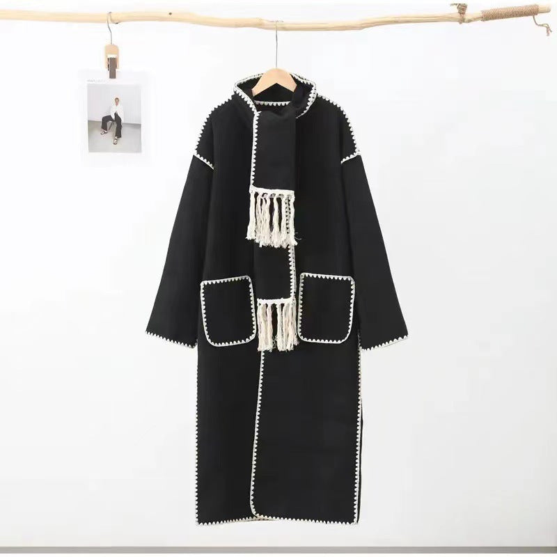 Damen Lange Strickjacke Drune