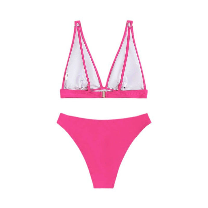 Damen Bikini-Set mit tiefem V-Ausschnitt und hohem Beinausschnitt Drune