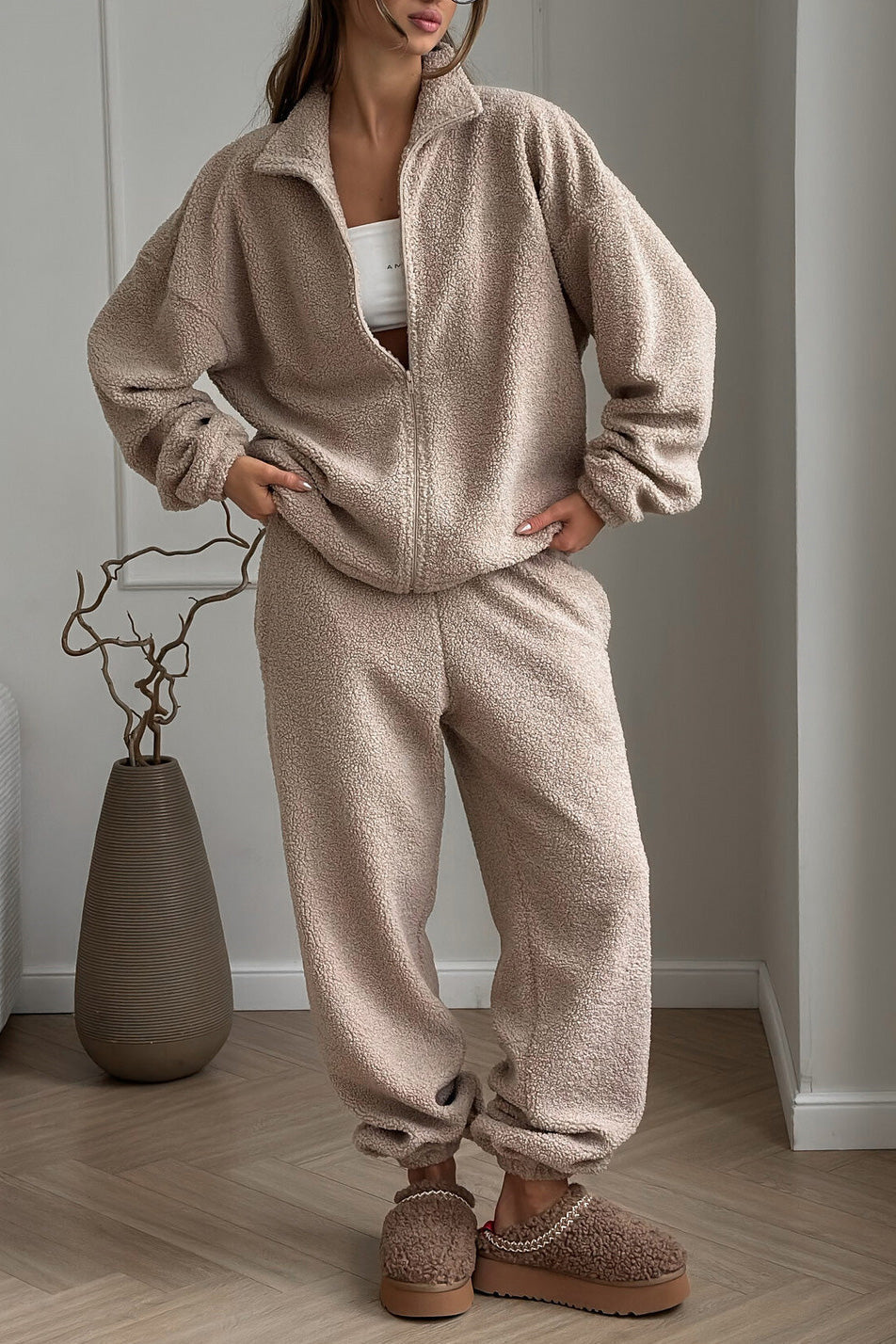 Drune | Lift Polar Fleece Strickjacke und Hosen Satz