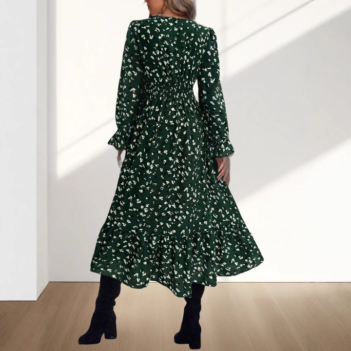 Damen Wickelkleid mit taillierter Passform und floralem Muster Drune