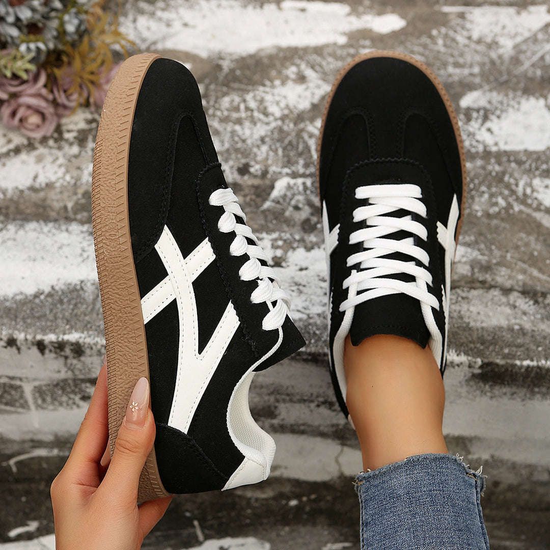 Damen Sneakers im sportlichen Retro-Design mit rutschfester Sohle Drune