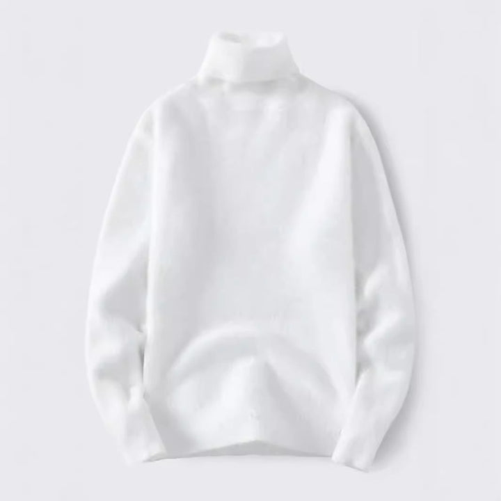 Herren warmer Rollkragenpullover aus weichem Strickstoff Drune