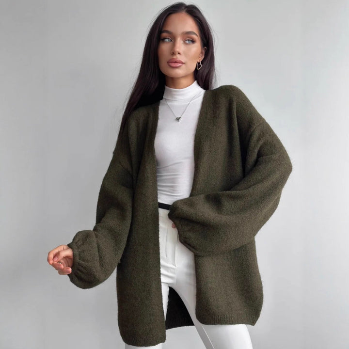Damen Flauschiger Oversized Cardigan Drune