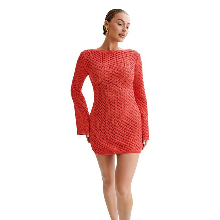 Damen modischer Häkel-Strandkleid Drune
