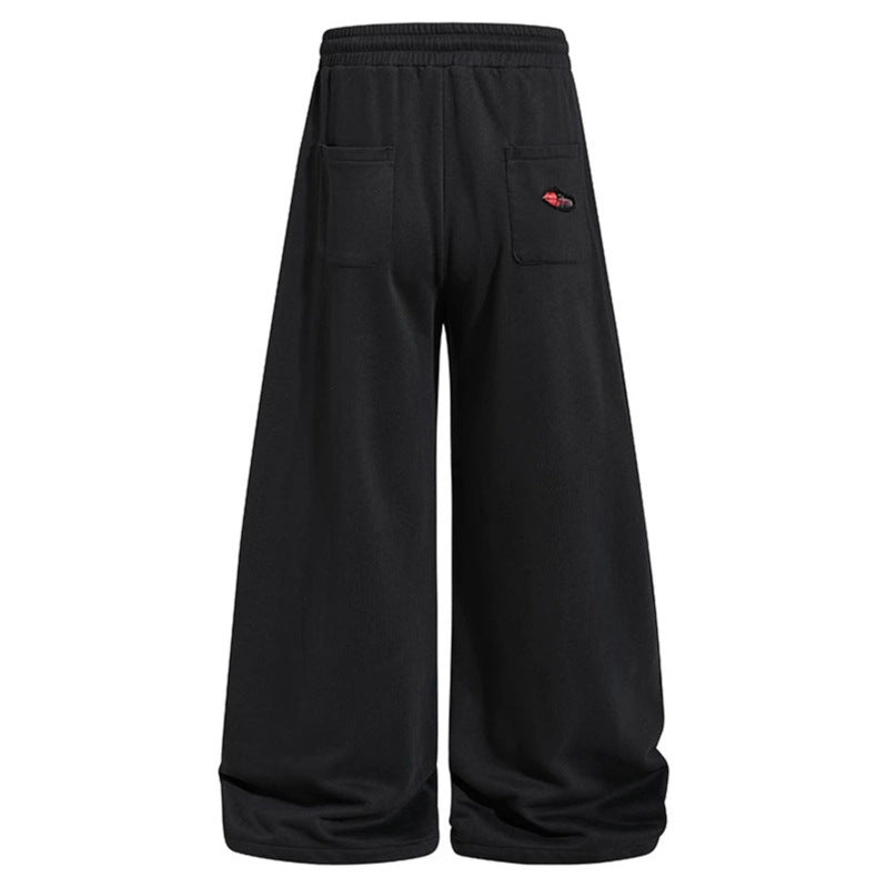 Damen weite Destroyed-Jogginghose im Grunge-Stil mit karierten Futterpatches Drune