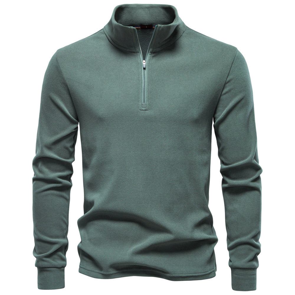 Herren funktionaler Sweatshirt mit hohem Kragen und kurzem Reißverschluss Drune