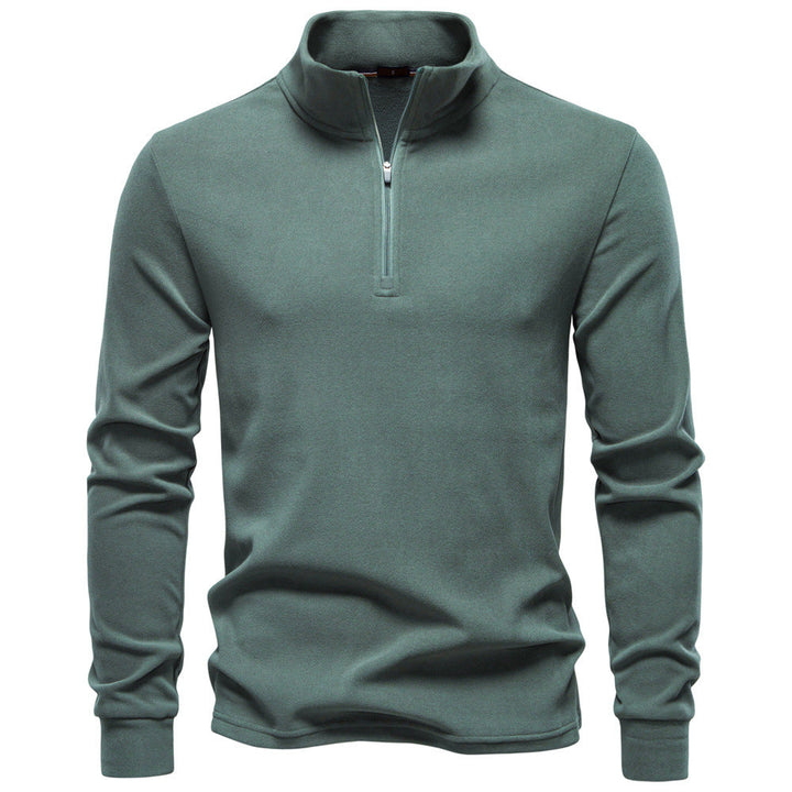 Herren funktionaler Sweatshirt mit hohem Kragen und kurzem Reißverschluss Drune