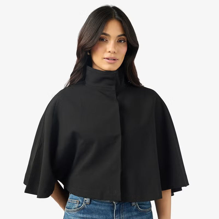 Damen Urbaner Cape-Oberteil Drune