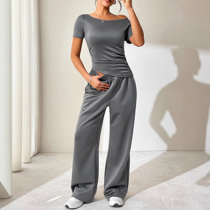 Damen Jumpsuit mit asymmetrischem Schnitt und weit geschnittenem Bein Drune