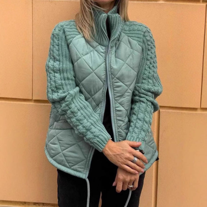 Damen Steppjacke mit Wolldetails Drune